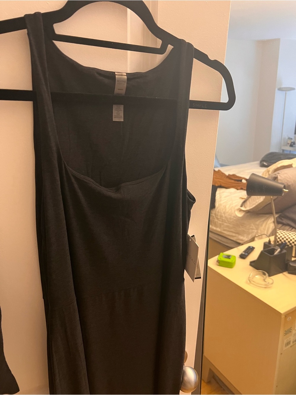 Beyond Yoga Black Sleeveless Tank Dress